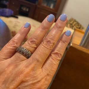 Filigree Band‎ Ring with Intricate Floral Design, Statement Ring